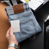  Quần jean nam Heboz dáng slim trơn D042 - 00002745 