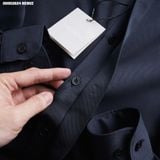  Áo sơ mi nam Heboz gân chéo giấu cúc 4M - 00002624 