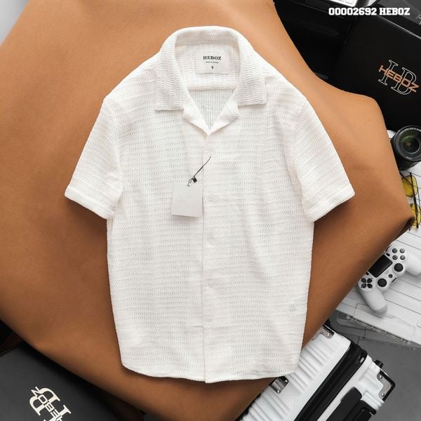  Áo sơ mi nam Heboz pijama vải dệt 3M - 00002692 