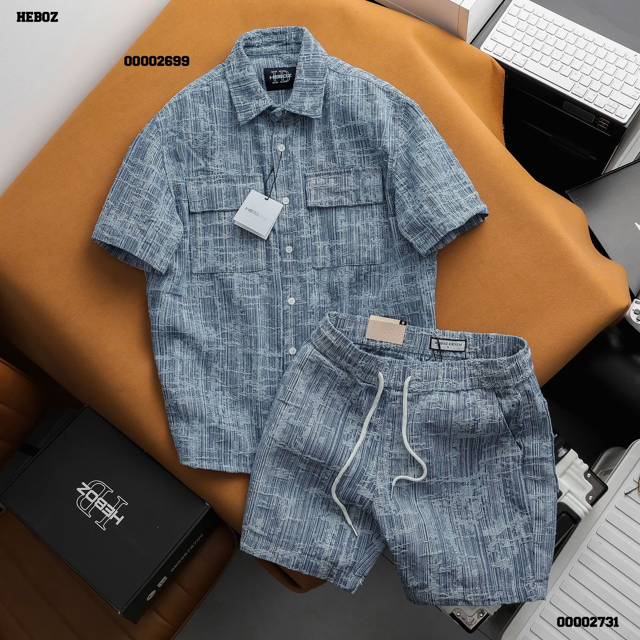  Quần short nam Heboz Jacquard 2M - 00002731 