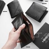  Ví da nam Heboz dáng đứng-Nâu 11 - 00002560 