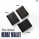  Ví da nam Heboz dáng đứng-Đen 10 - 00002559 