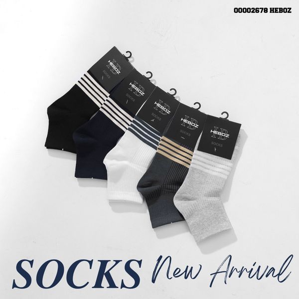  Vớ cổ trung nam Heboz stripped 5M - 00002678 