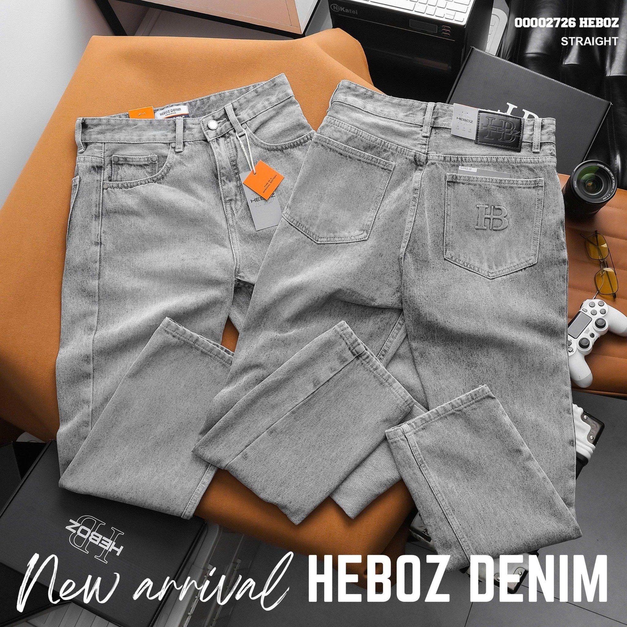  Quần jean nam Heboz dáng suông D032 - 00002726 