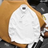  Áo sơ mi nam oxford sọc Heboz 4M - 00002576 
