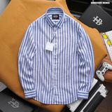  Áo sơ mi nam Heboz linen stripped 4M - 00002595 