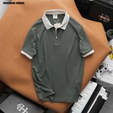  Áo polo nam Heboz dây kéo vải dệt 3M - 00002681 