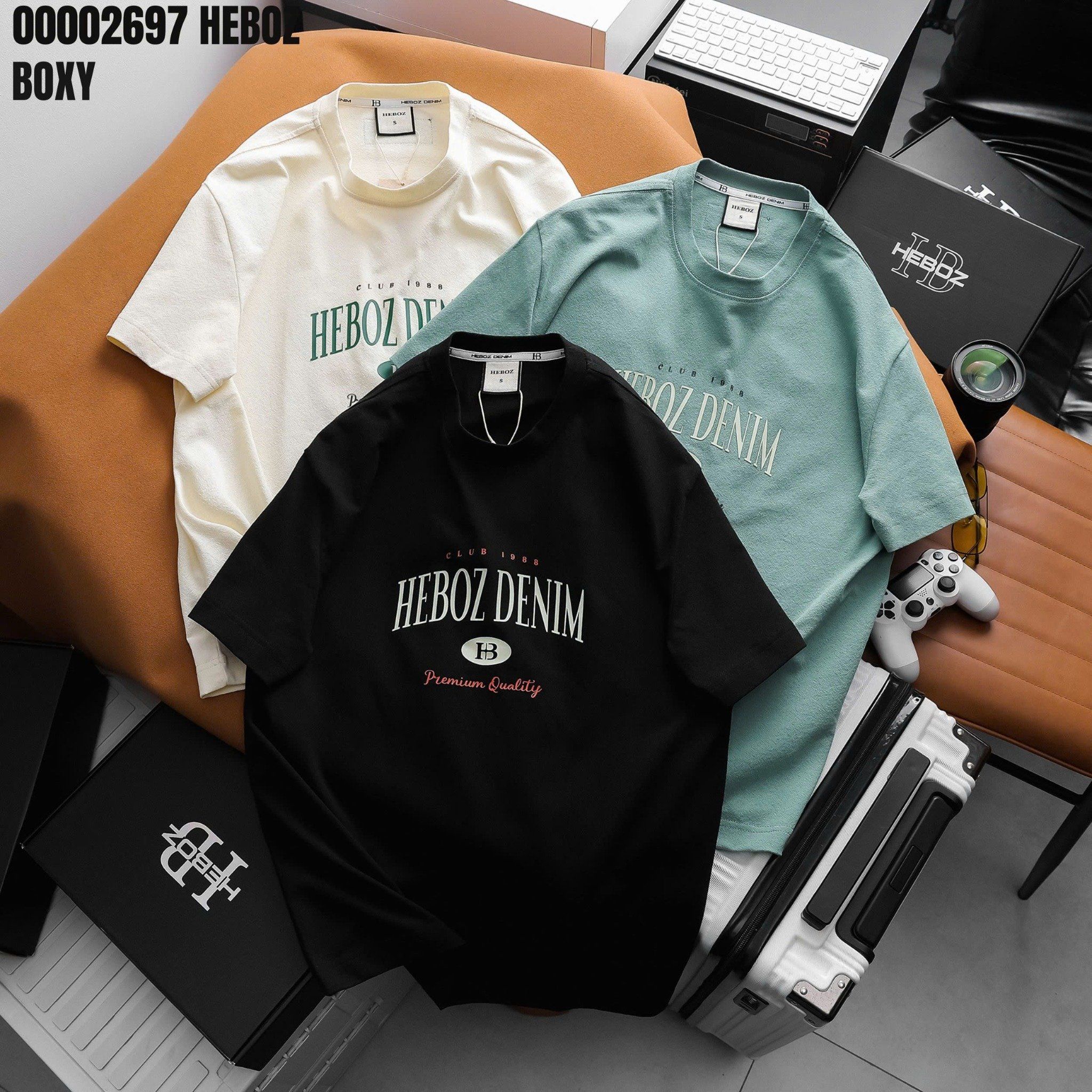  Áo thun nam Heboz boxy logo 3M - 00002697 