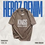  Áo thun nam Heboz print velvet Kings (NÂU) - 00002604 