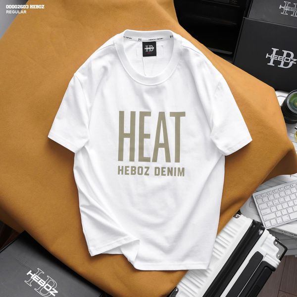  Áo thun nam Heboz print velvet Heat (TRẮNG) - 00002603 