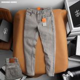  Quần jean nam Heboz dáng slim trơn D019 - 00002663 