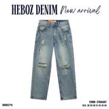  Quần jean nam Heboz dáng suông rách D028 - 00002714 