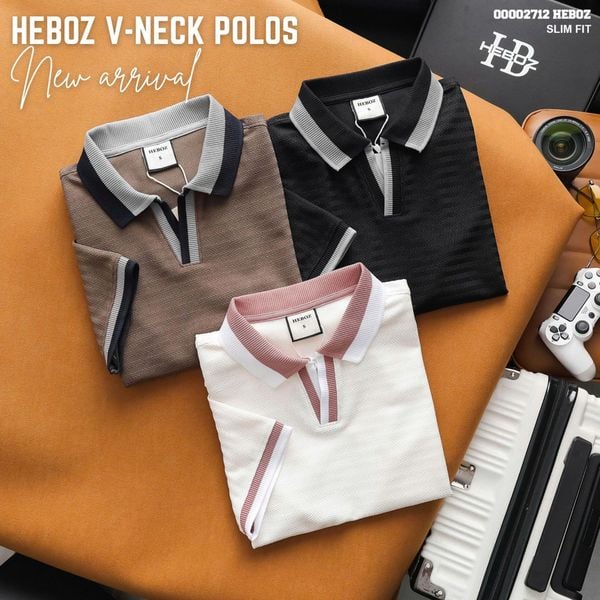  Áo polo nam Heboz Vneck 3M - 00002712 