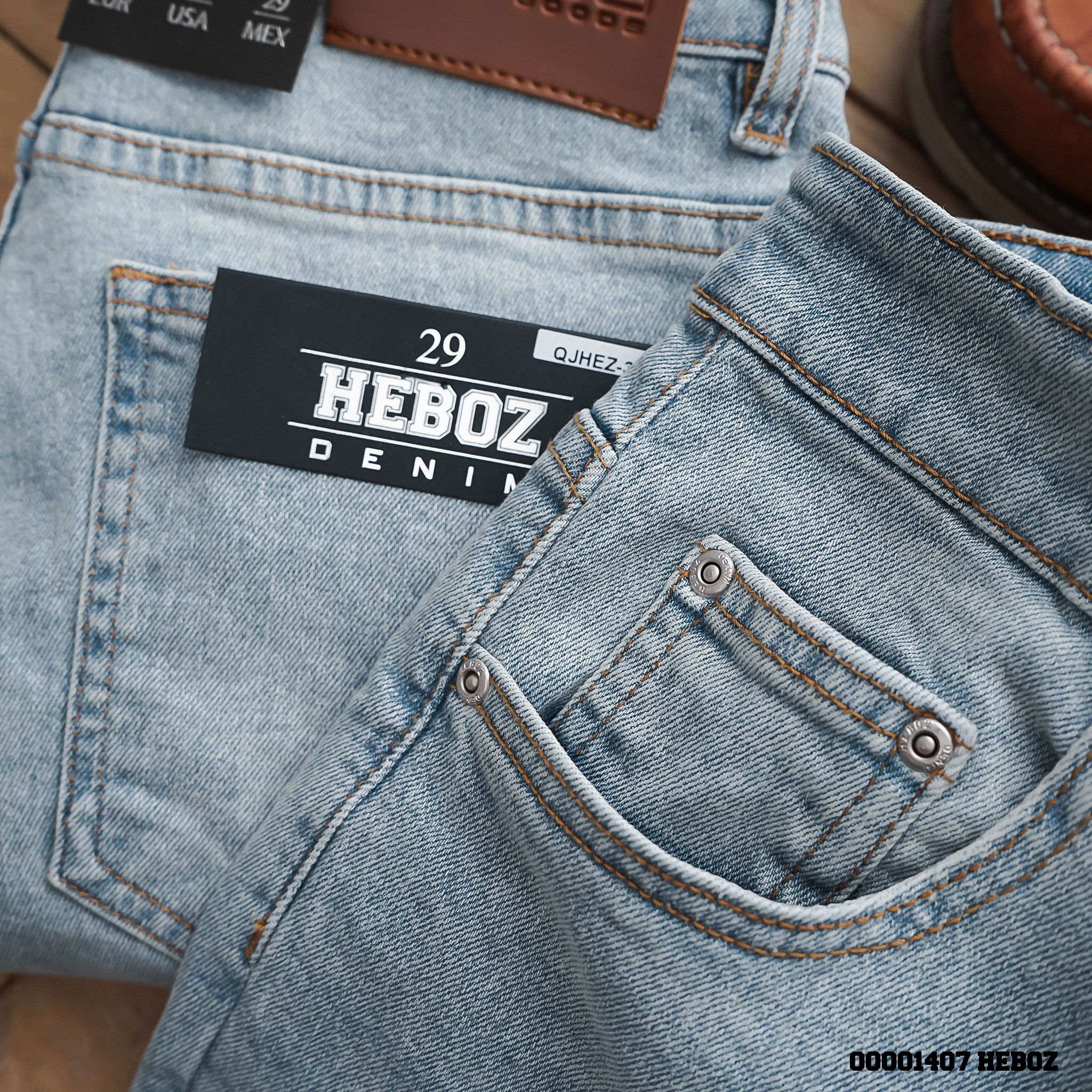  Quần jean basic J037 Heboz - 00001407 