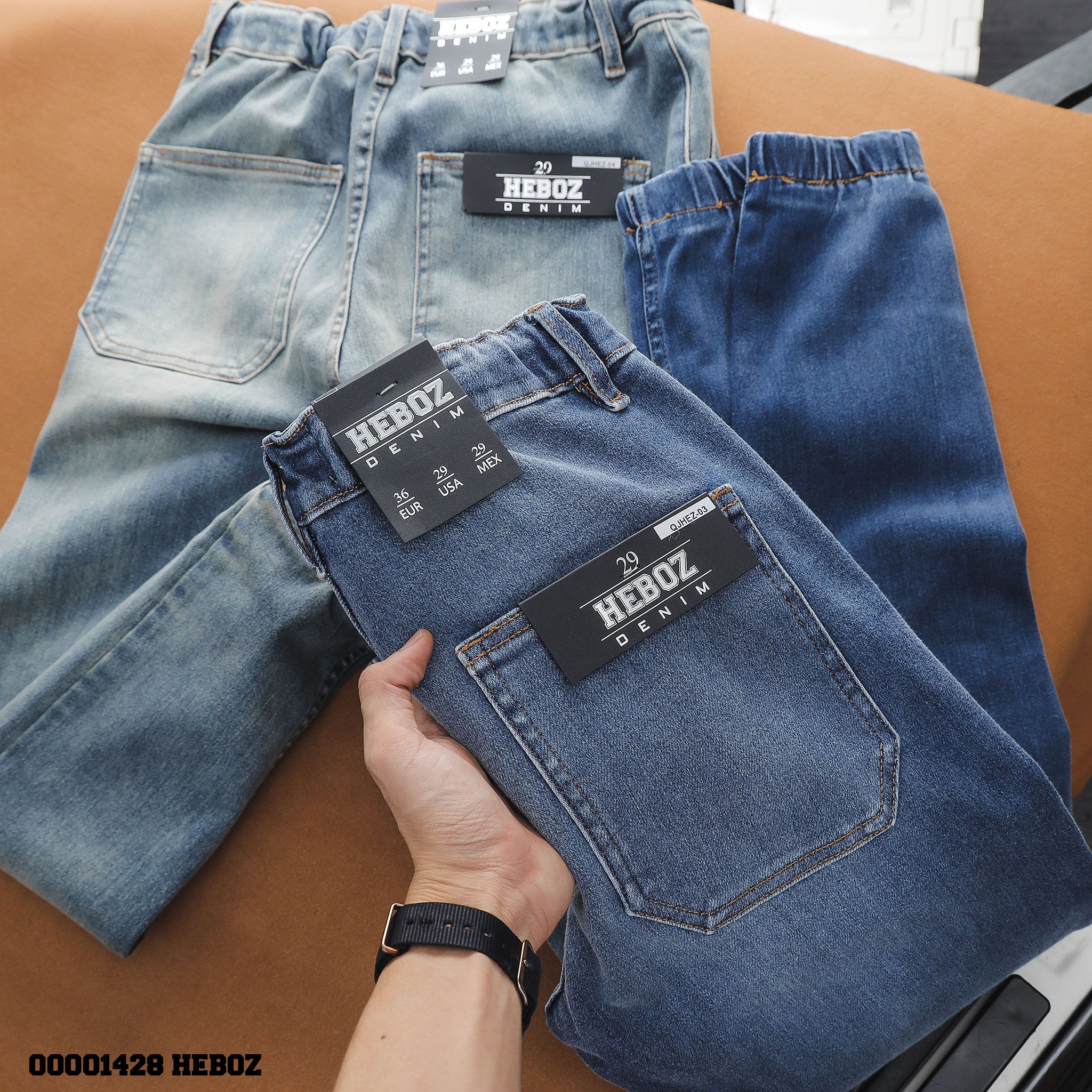  Quần jogger jean ss23 Heboz 4M - 00001428 