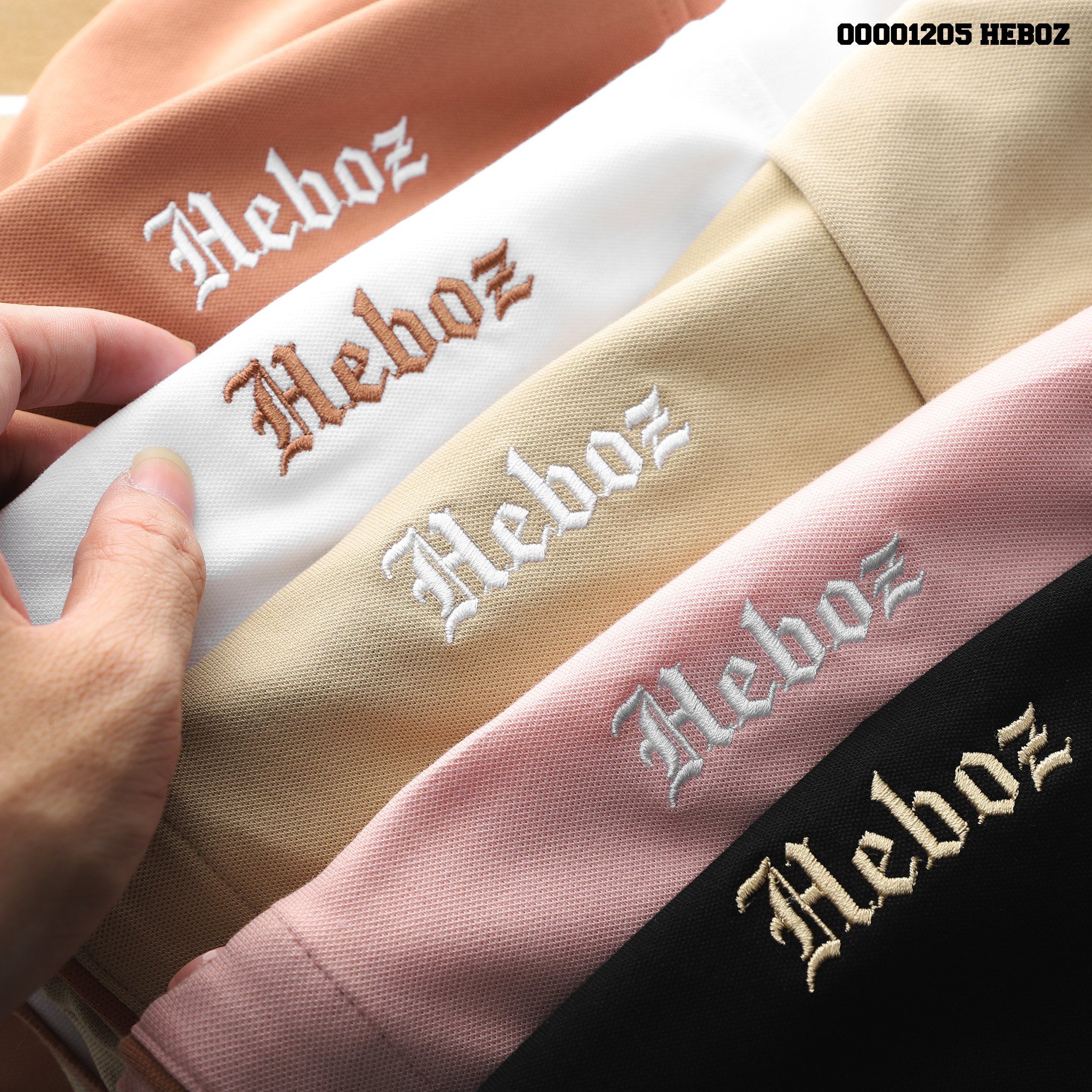  Áo polo cotton phối cổ Heboz 6M - 00001205 