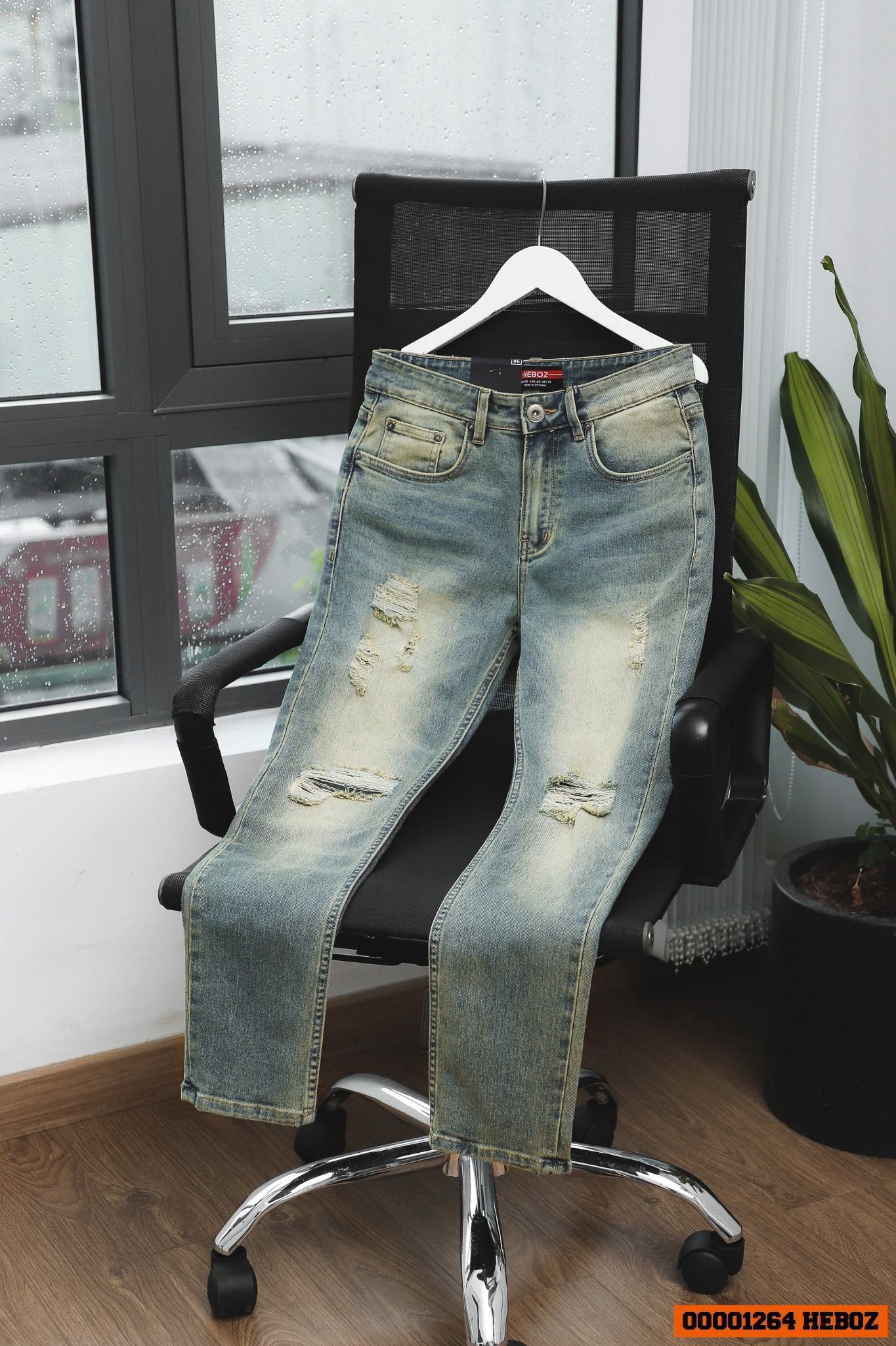  Quần jean slim basic G03 Heboz(RÁCH) - 00001264 