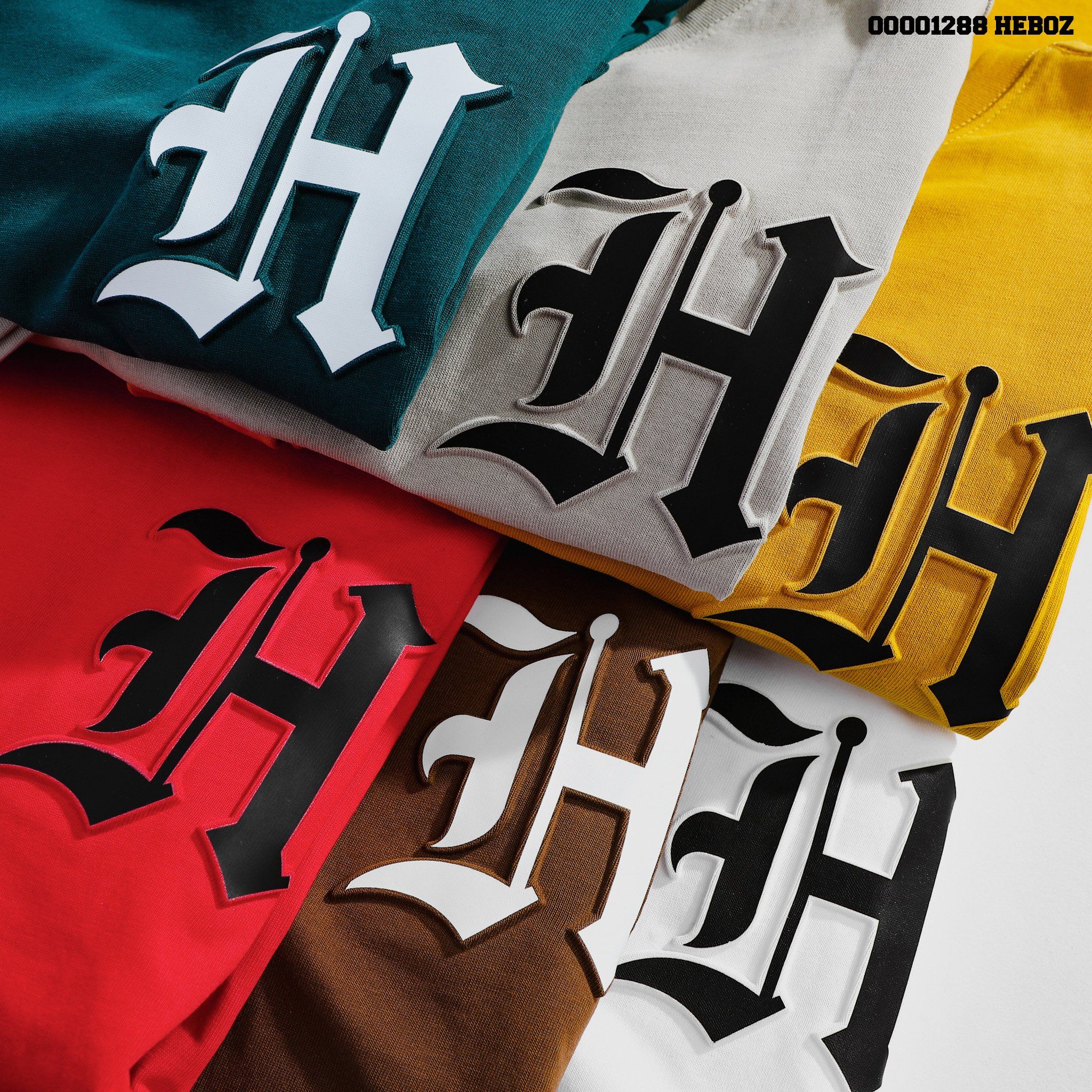  Áo thun basic logo nổi H Heboz 8M - 00001288 