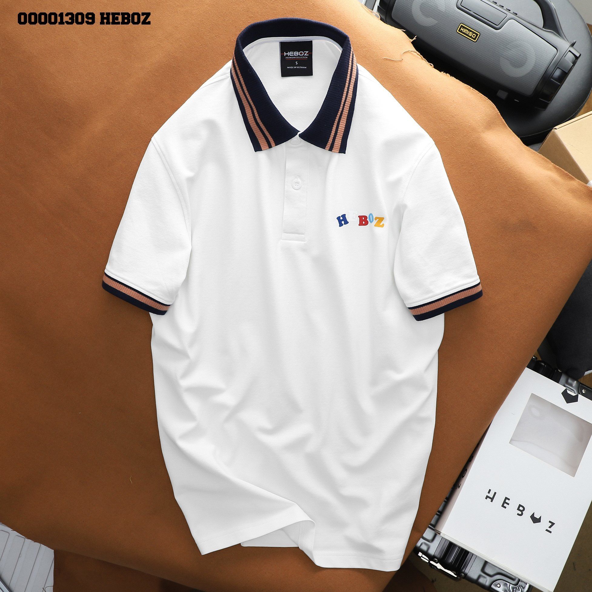  Áo polo logo print Heboz 3M - 00001309 