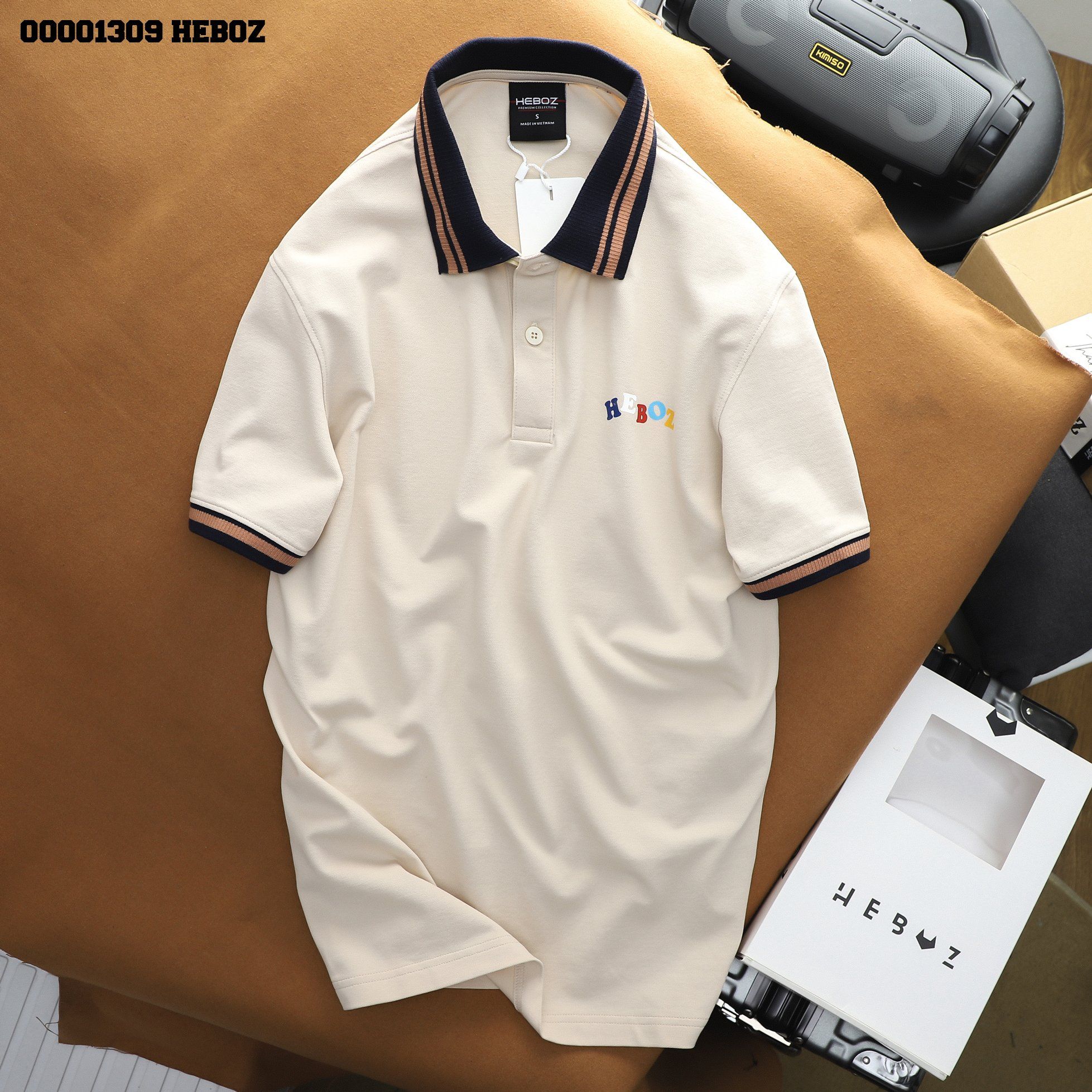  Áo polo logo print Heboz 3M - 00001309 