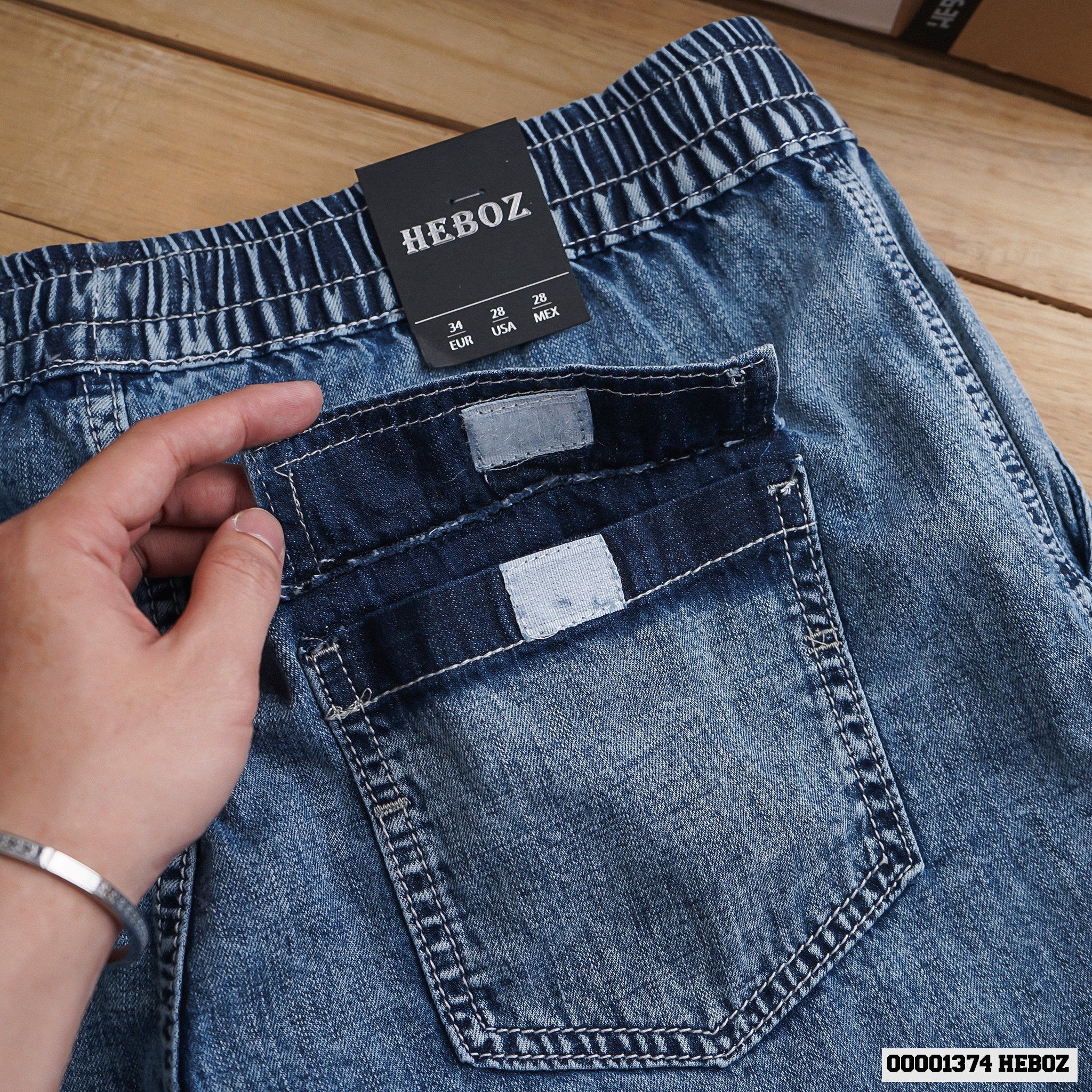  Quần short jean lưng thun Heboz 3M - 00001374 