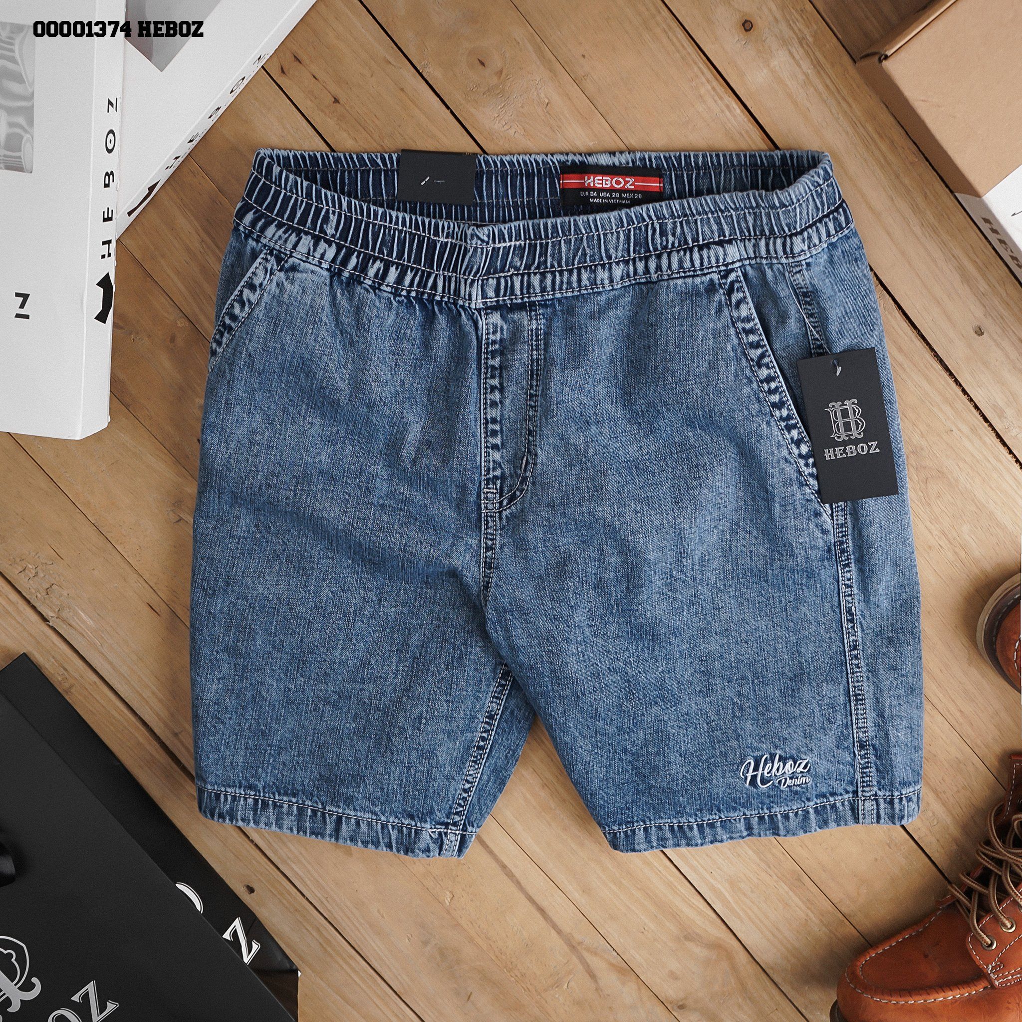  Quần short jean lưng thun Heboz 3M - 00001374 