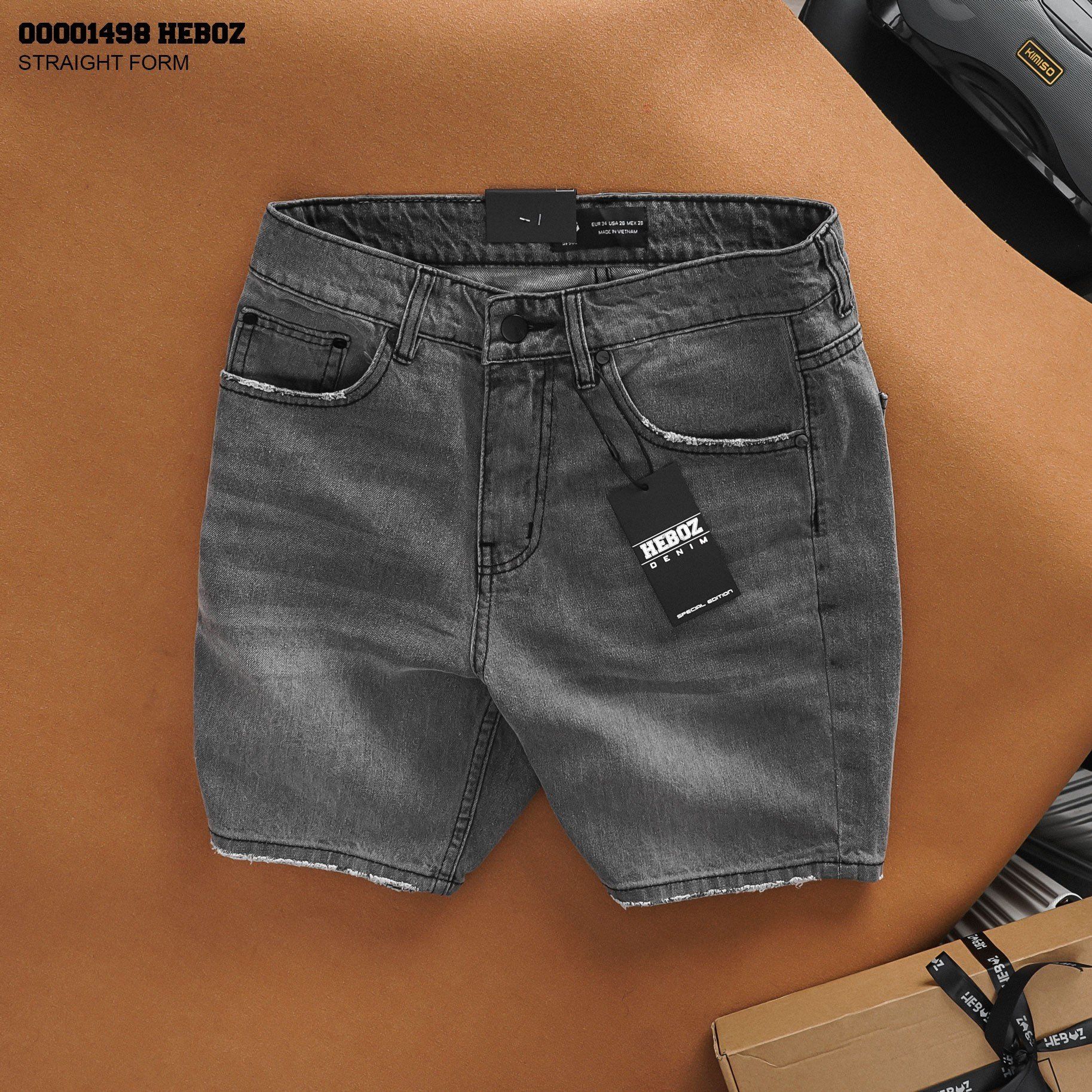  Quần short jean suông Heboz 4M - 00001498 