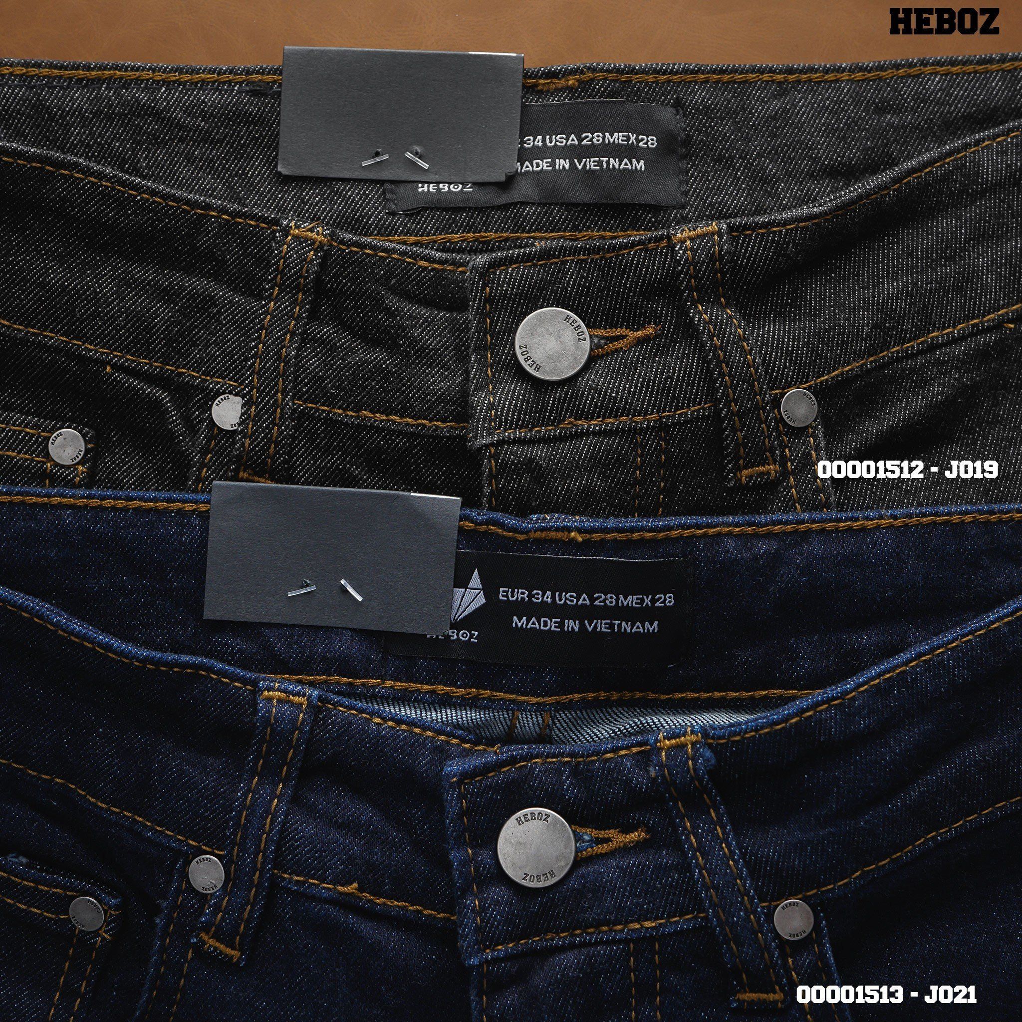  Quần jean indigo xanh slim Heboz J021 - 00001513 