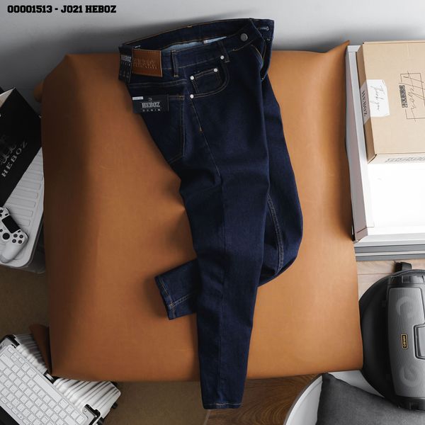  Quần jean indigo xanh slim Heboz J021 - 00001513 