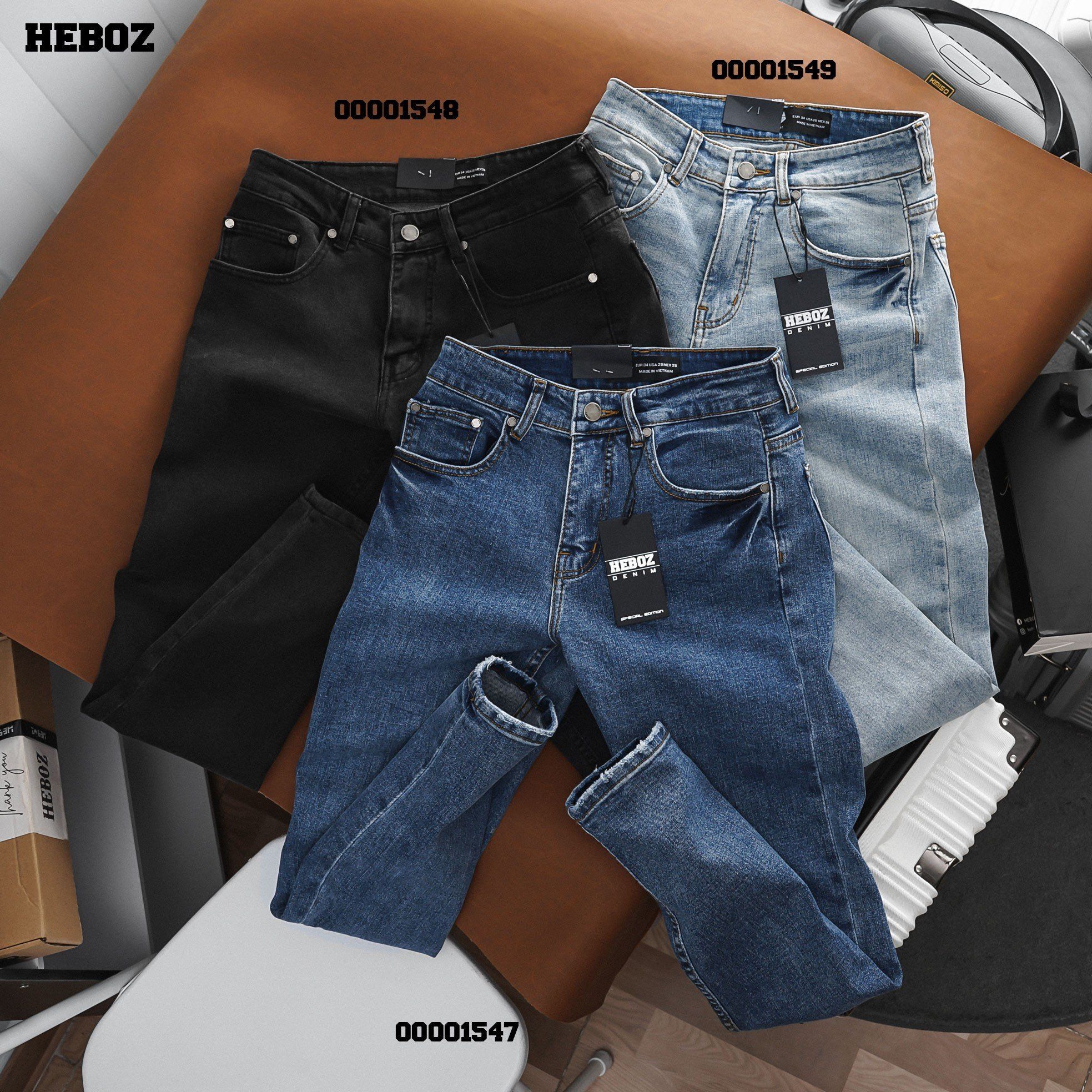  Quần jean basic slim Heboz Z29 - 00001547 