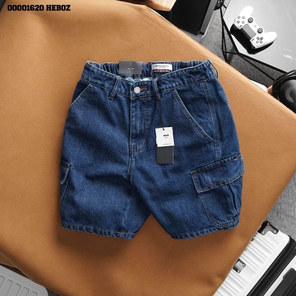  Quần short jean túi hộp lưng thun Heboz 2M - 00001620 