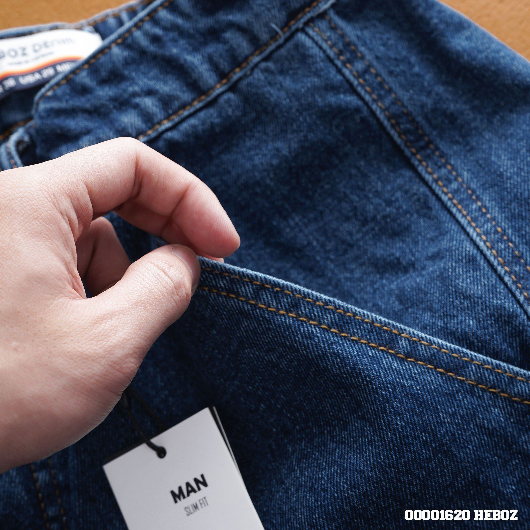  Quần short jean túi hộp lưng thun Heboz 2M - 00001620 