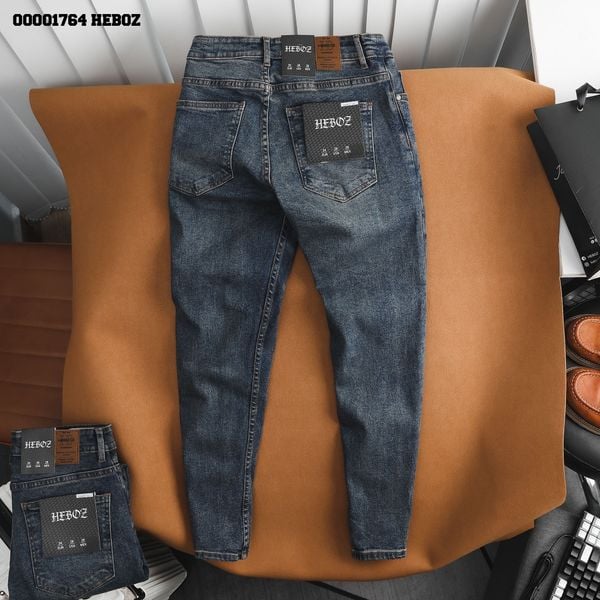  Quần jean nam Heboz dáng slim rách 059 - 00001764 
