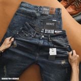  Quần jean nam Heboz dáng slim rách 059 - 00001764 
