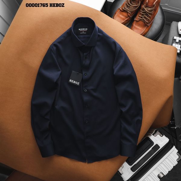  Áo sơ mi nam Heboz gân xéo basic 4M - 00001765 