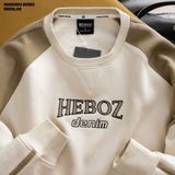  Áo sweater nỉ bông phối màu Heboz 2M - 00001952 