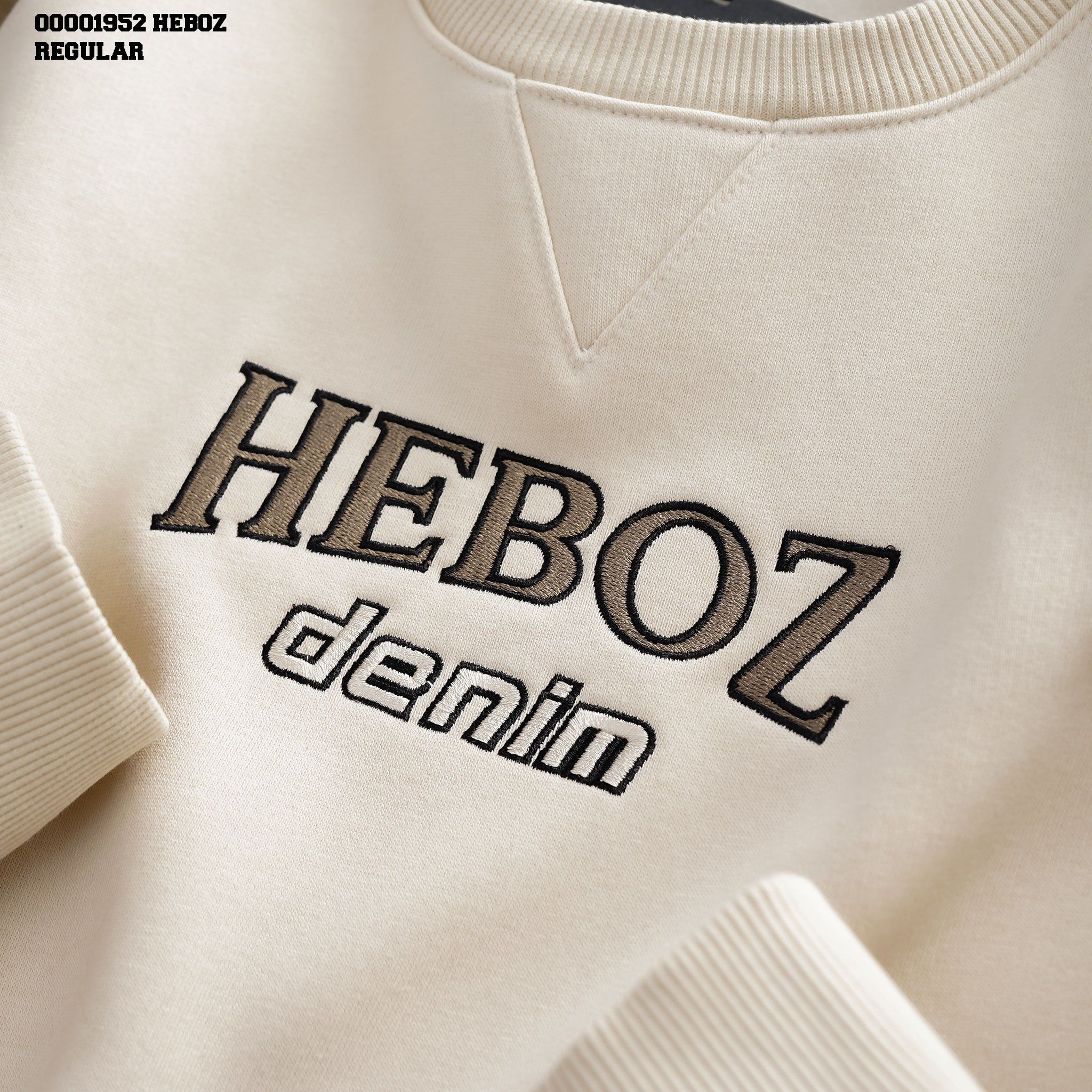  Áo sweater nỉ bông phối màu Heboz 2M - 00001952 