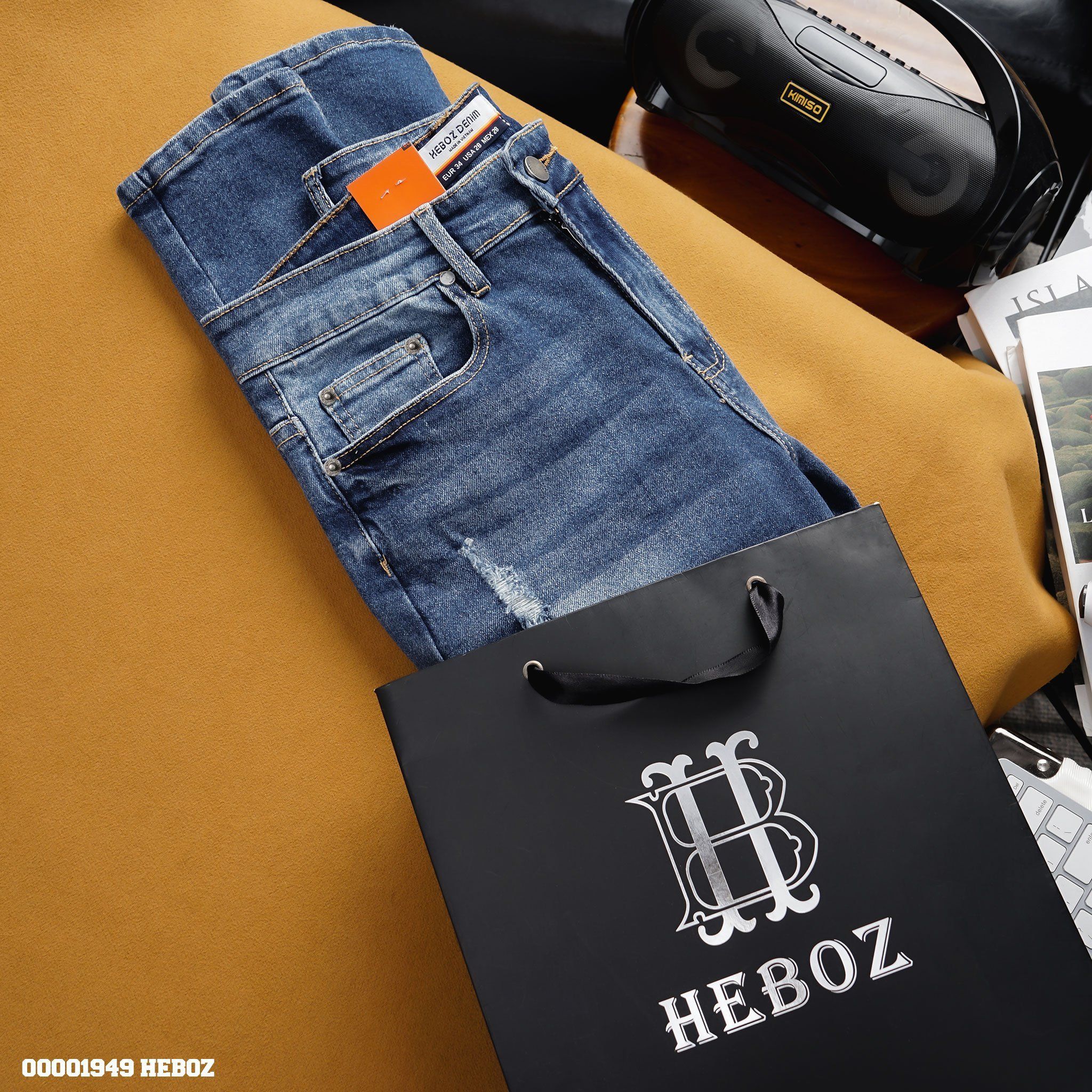  Quần jean basic slim Heboz 079 - 00001949 