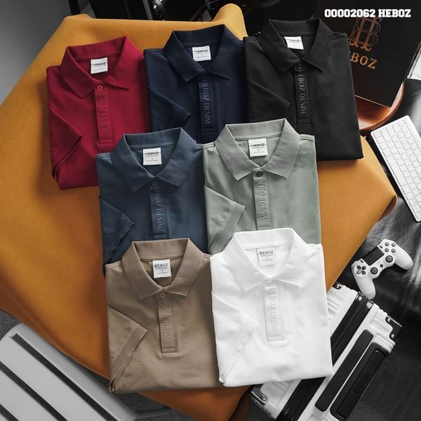  Áo polo nam Heboz in trụ 7M - 00002062 
