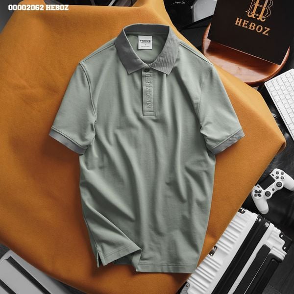  Áo polo nam Heboz in trụ 7M - 00002062 