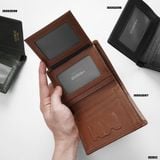  Ví da nam dáng đứng Heboz đen 01 - 00002096 