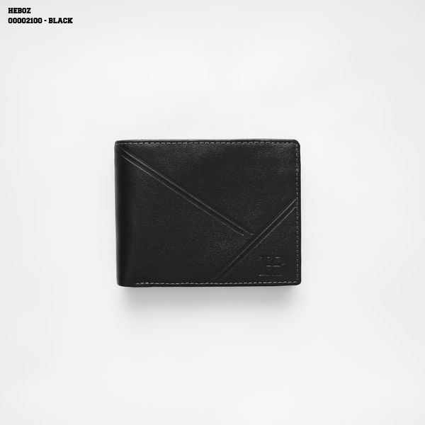 Ví da nam Heboz dáng ngang-Đen 05 - 00002100 