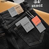  Quần jean straight indigo đen line Heboz - 00002118 