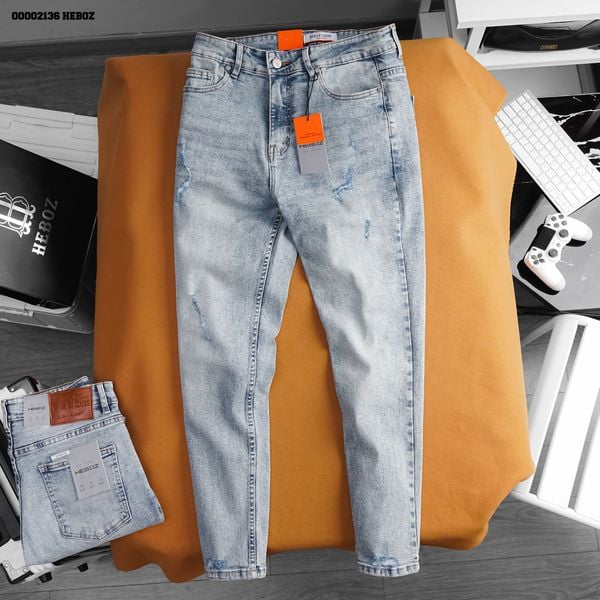  Quần jean basic slim Heboz 01R - 00002136 