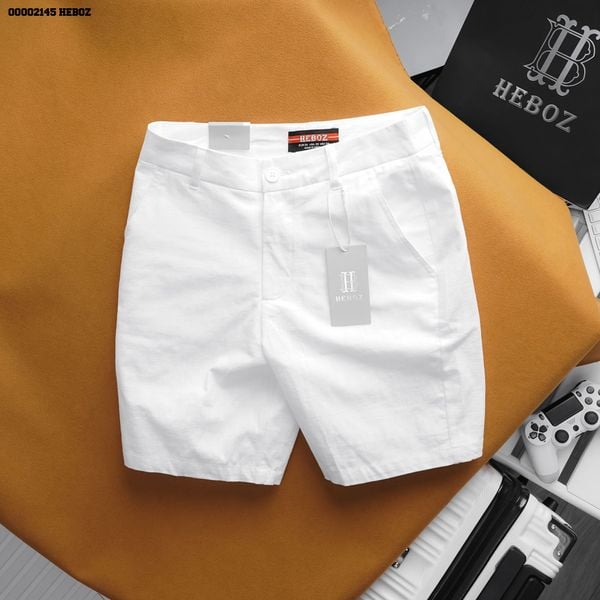  Quần short nam Heboz vải linen 3M - 00002145 