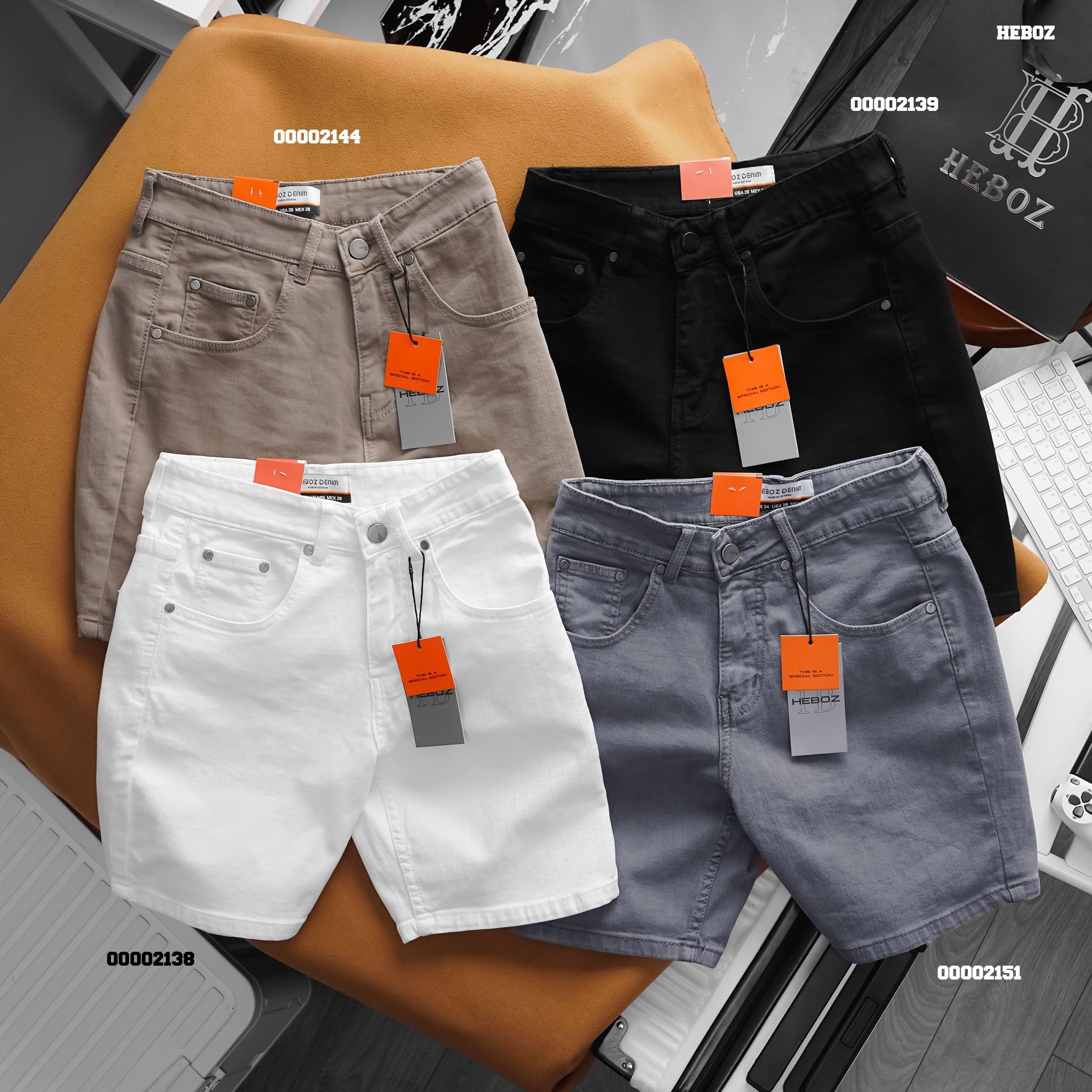  Quần short jean nam Heboz color 031 - 00002144 
