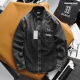  Áo sơ mi nam Heboz vải denim thêu gấu 01 - 00002198 
