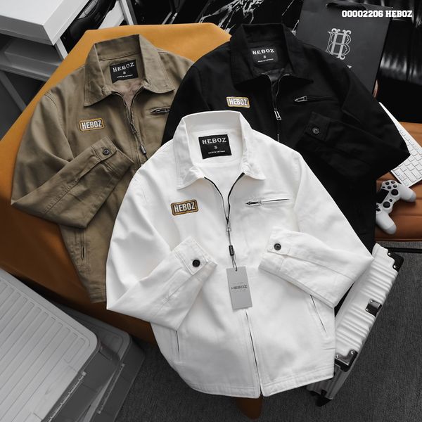  Áo khoác nam Heboz vải kaki Sticker 3M - 00002206 