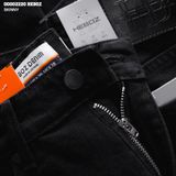  Quần jean nam Heboz đen trơn dáng skinny 048 - 00002220 