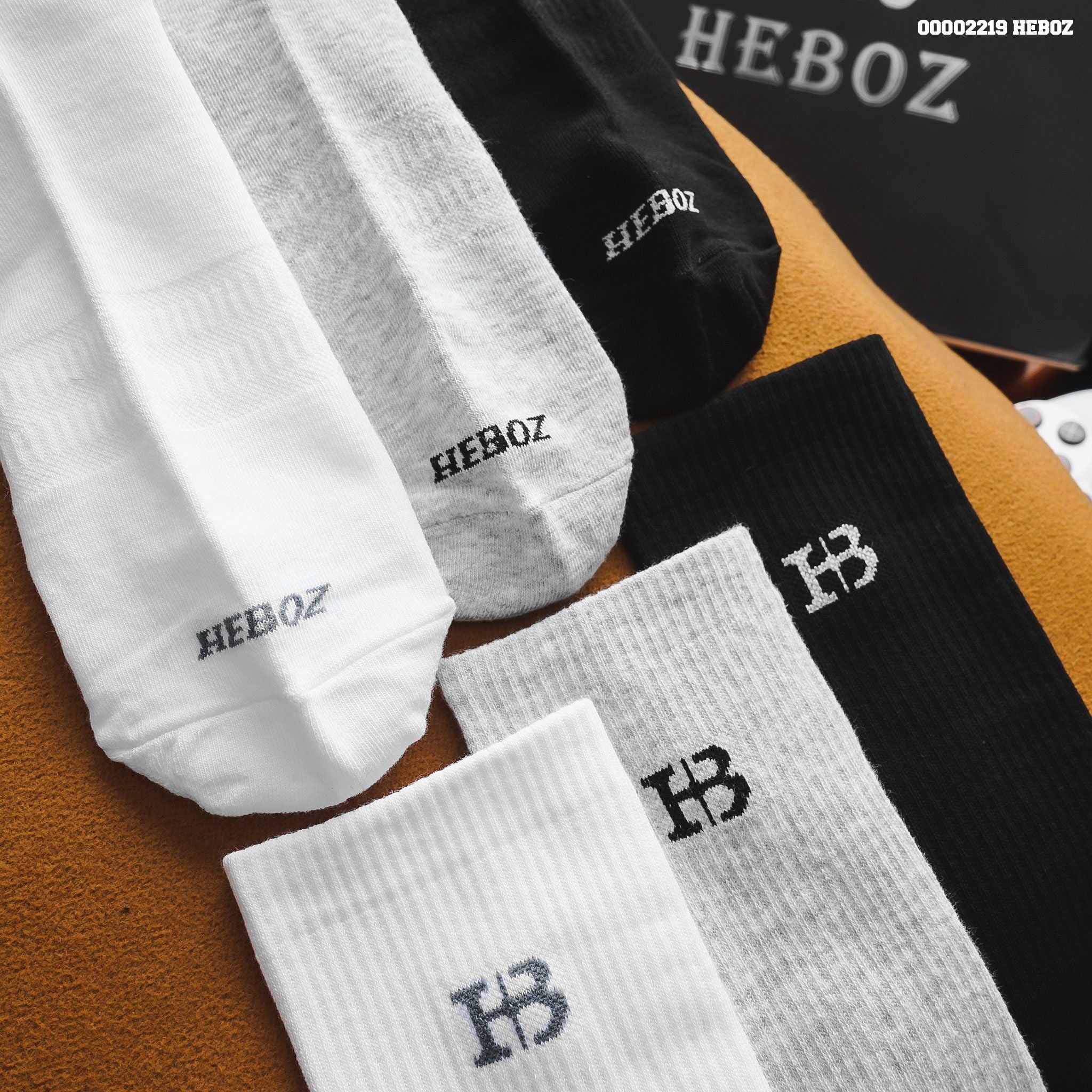  Vớ logo nam Heboz cổ cao 3M - 00002219 